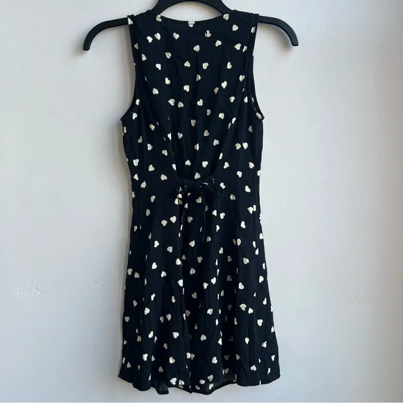 Reformation Black and White Heart Print Mini Dress - Picture 3 of 6